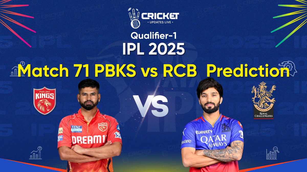 PBKS vs RCB Match Prediction: IPL 2025 Qualifier 1 Showdown