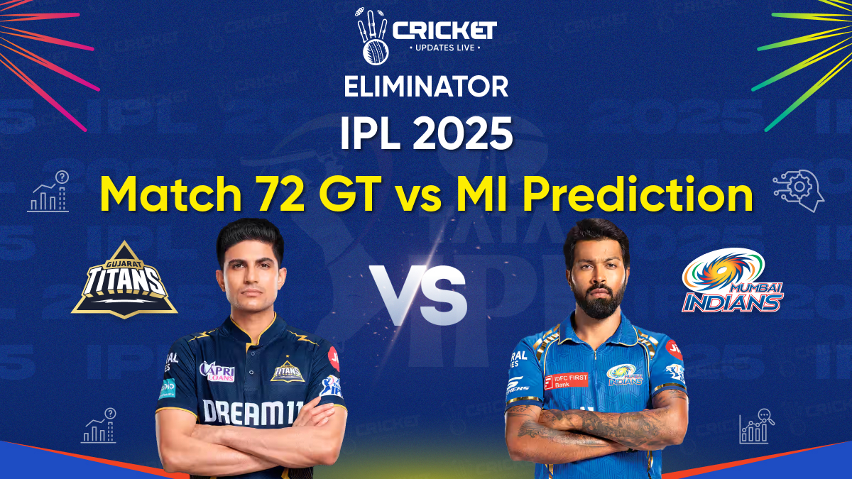 GT vs MI Match Prediction : IPL 2025  Eliminator Showdown