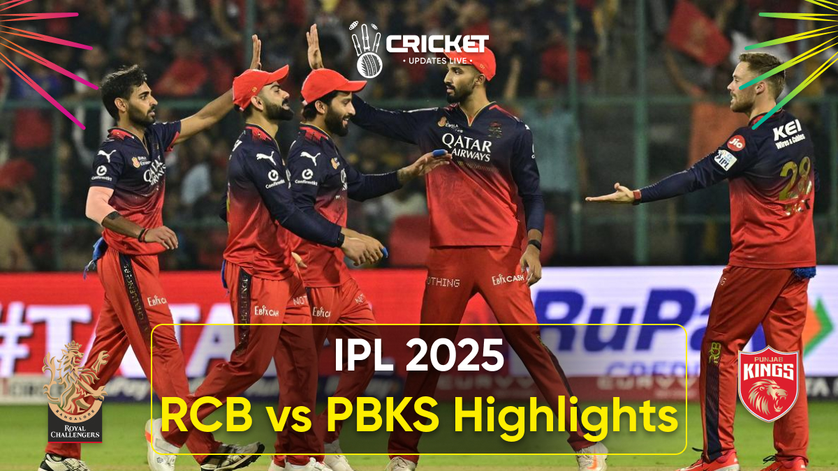 rcb vs pbks highlights ipl 2025